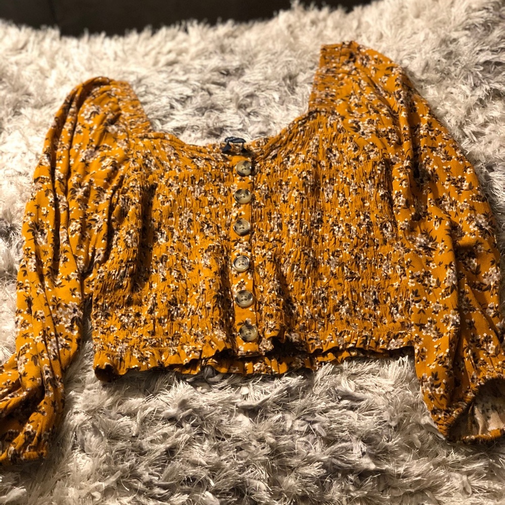 Yellow American Eagle long sleeve